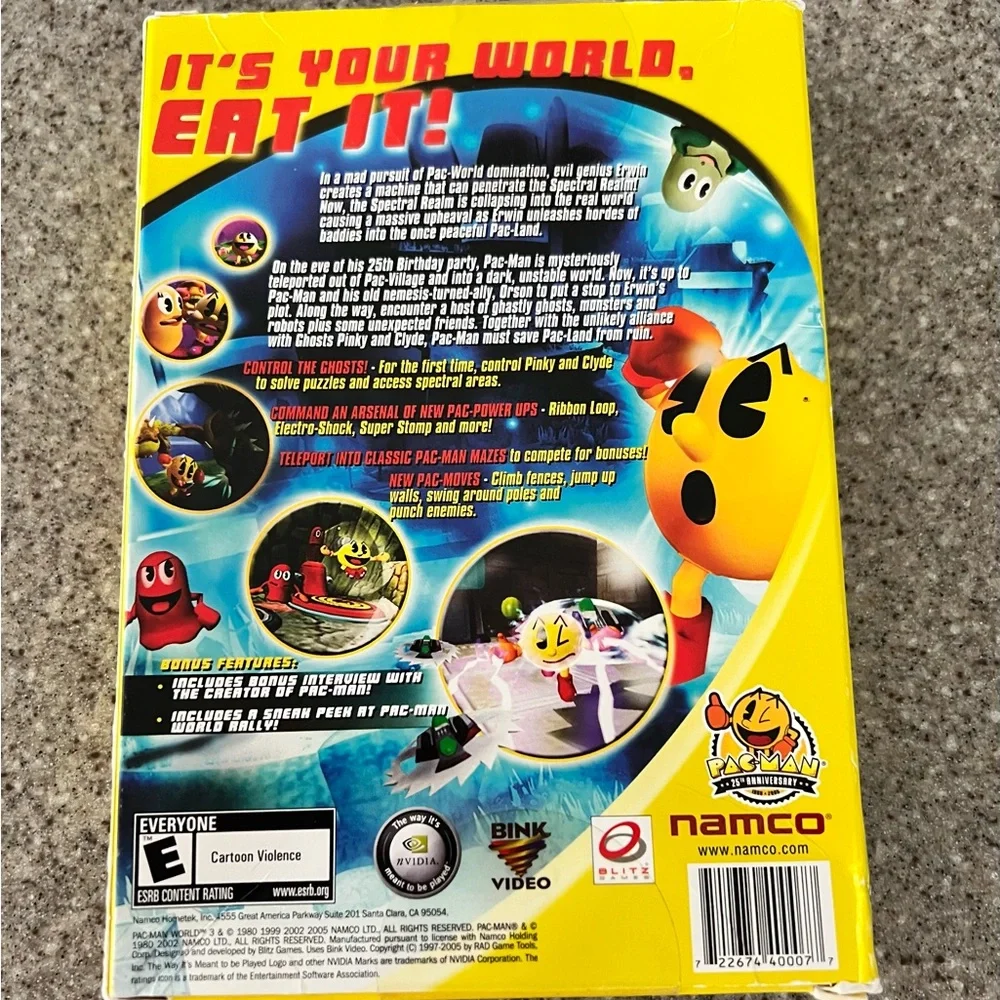Pac-Man World 3 - Yellow Rated E Namco-Computer Video Game